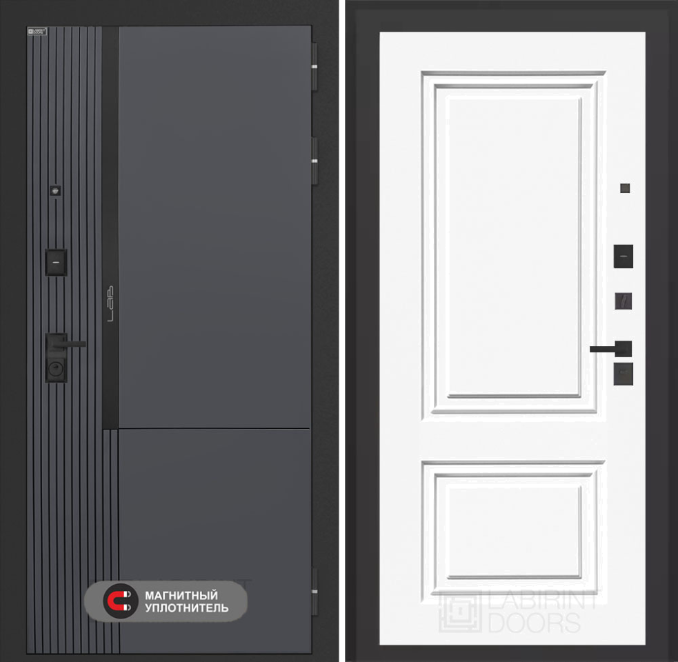 Входная дверь Лаб 2 Про 26 - Эмаль RAL 9003