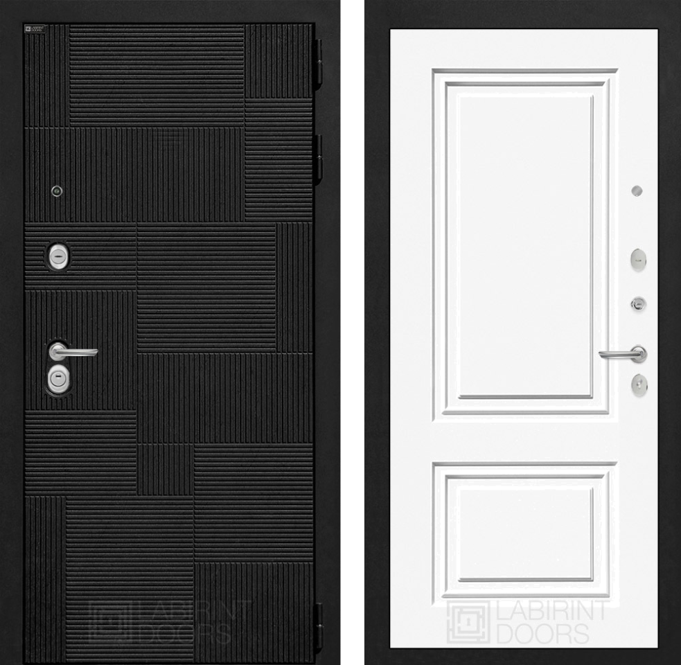 Входная дверь Пазл 26 - Эмаль RAL 9003