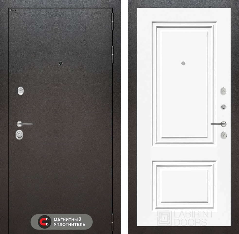 Входная дверь Сильвер 26 - Эмаль RAL 9003