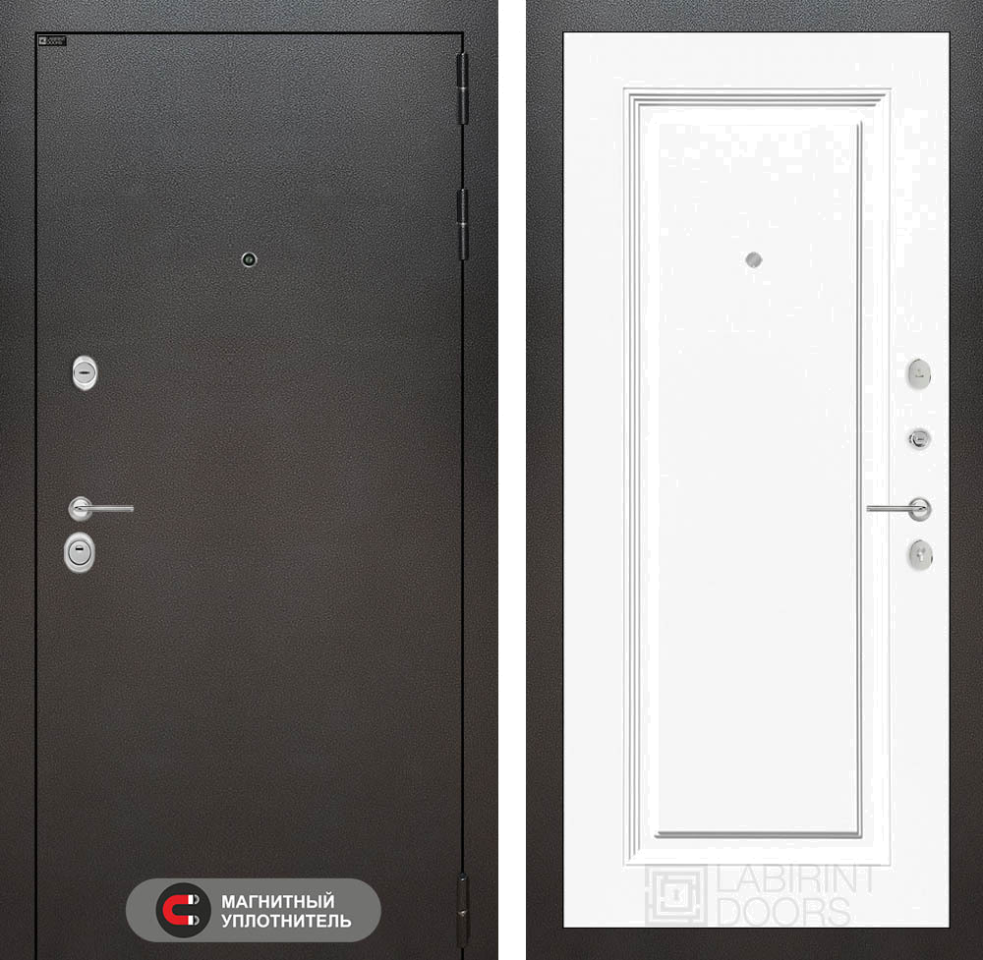 Входная дверь Сильвер 27 - Эмаль RAL 9003